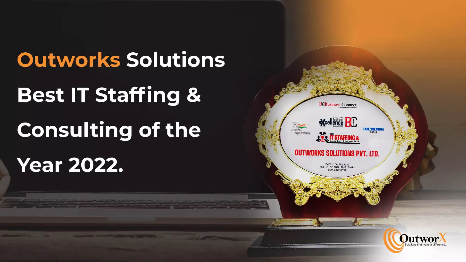 best it staffing and consulting of the year 2022, outworks solutions, staff augmentation in india, application staffing, managed it services in india, it service provider in india